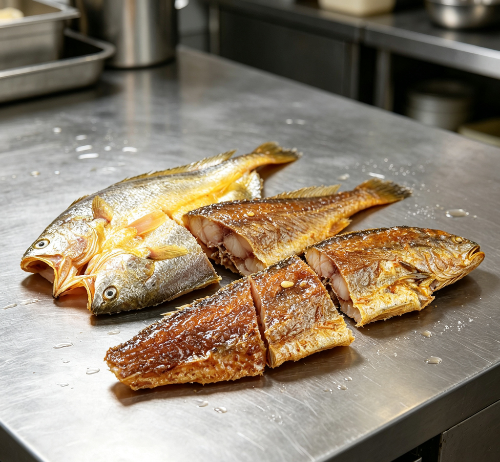 Golden Seafood Delight: Fresh & Flavorful Whole Fish